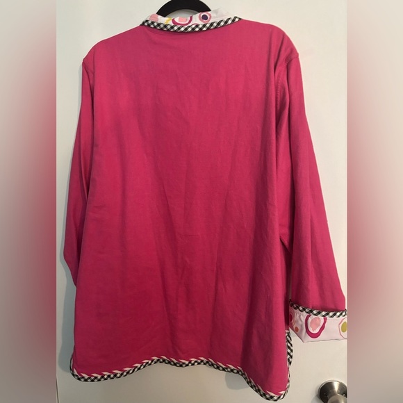 NWT‎ Koos of Course! Womens Reversible Linen Rayon Spandex Silk Pink Jacket Sz L - Picture 11 of 15